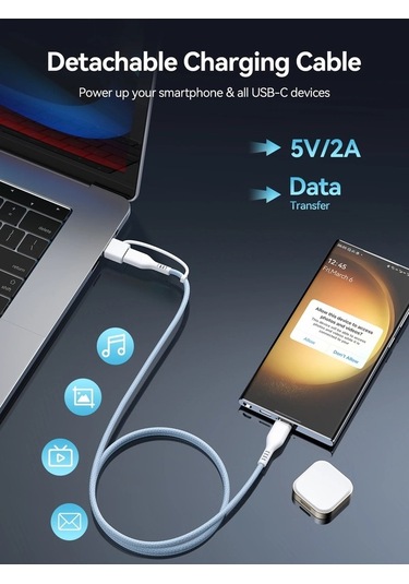 Novahub Samsung Uyumlu Galaxy Watch 7/ultra/6/5/4/3 İçin Kablosuz & Usb C Şarj Cihazı, 40-47mm, Evrensel Kullanım As Picture