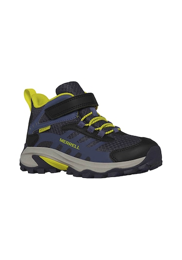 Merrell Unısex Çocuk Outdoor Bot Moab Speed 2 Mid A/c Wtrpf Lacivert Su Geçirmez Lacivert Lacivert