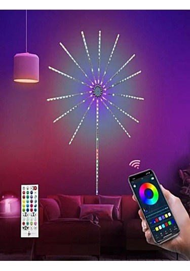 Bluetoothlu Animasyonlu Rgb Led Yıldız Kayar Led Sese Duyarlı 5v Çok Renkli