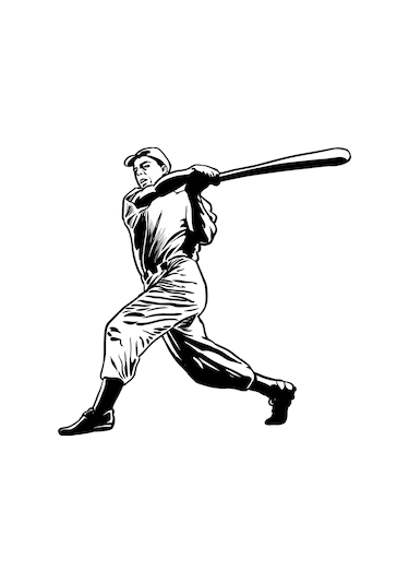 Beyzbolcu Folyo Sticker 40cm Uzunluk Karışık Renkli