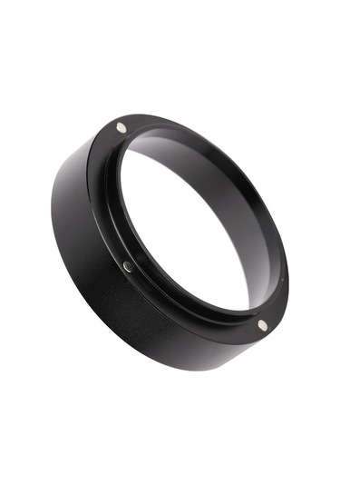 Fortunelane Alüminyum Kahve Tozu Dozaj Halka, Magnetik Kapaklı, Toz Kaybını Önler, 53mm Siyah, Kahve Makinesi Aksesuarı Siyah