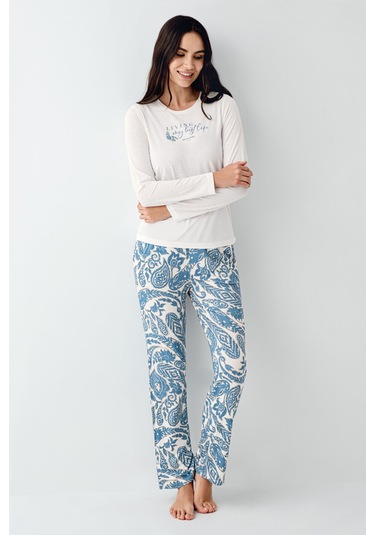 Pierre Cardin Kadın Krem Pijama Takımı Pc9074-s-v1 Krem