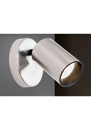 Demet Habek Mylights Panasonic Gün İsigi Ampullü Paslanmaz İnov Gövde Led Aplik Led Spot Hareketli Başlık Tekli Gri - Gümüş