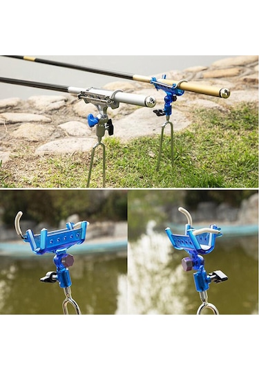 1/2 Açık Hava Otomatik Olta Tutucu Olta Tutucu Gümüş Başlık 38cm 36cm 1 Set