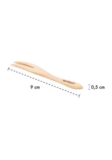 Bambum Piaz - 12 Parça Çatal Seti Küçük Bambu