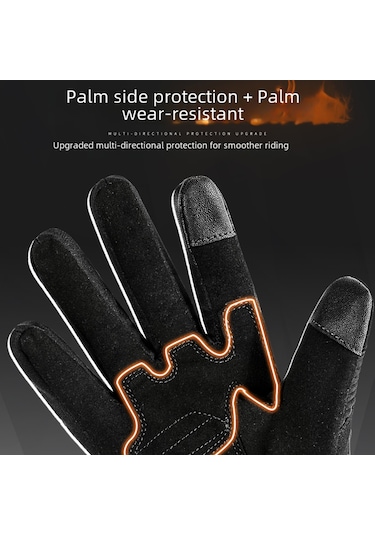 Leezsing Kışlık Motosiklet Eldiveni - Su Geçirmez, Rüzgar Koruma, Uzun Kollu, Dokunmatik Uyumlu
