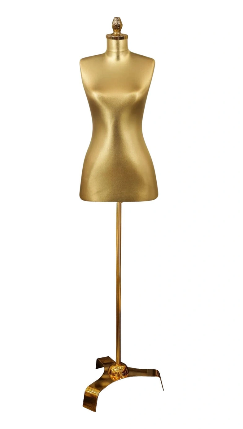 Şık Ve Dayanıklı Tasarım- Gold Kumaş Gold Ayaklı Sünger Terzi Mankeni 36-38-40 Beden İst2