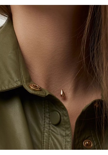 Marıola Balina İpliğinde Asılı Damla Kolye Görünmez Kolye 235747994 Altın