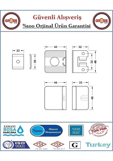 Mobilya Dolap Montaj Askı Elemanı - 10 Adet