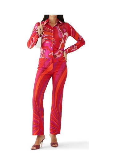 Pucci Iride Baskılı Sıfır Paça Pantolon Çok Renkli