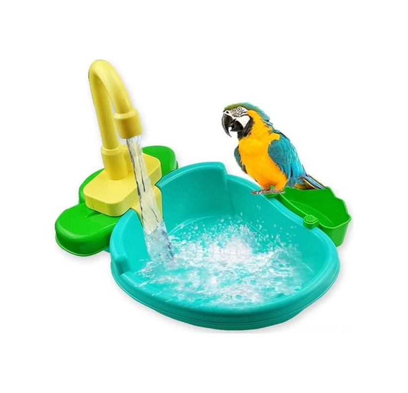 Fortunelane Otomatik Kuş Yıkanma Havuzu, Su Kaynağı, Oyuncu Fonksiyonu, Uyumlu Kafese, Yeşil Yeşil