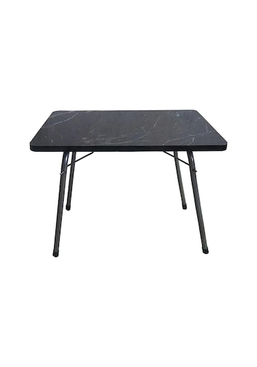 Katlanır Masa Balkon Bahçe Kamp Masası Piknik Masası 45 x 60 CM - Siyah