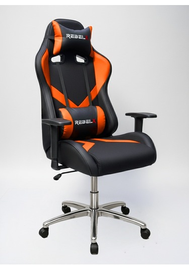 Oyuncu Koltuğu Basic Krom Ayak Turuncu Renk