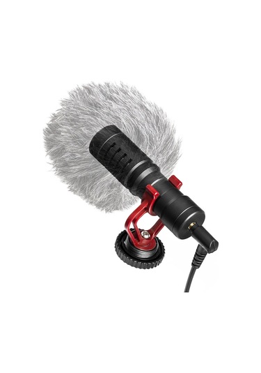 Boya Mini Kardioid Mikrofon Metal Elektret Kondensör Video