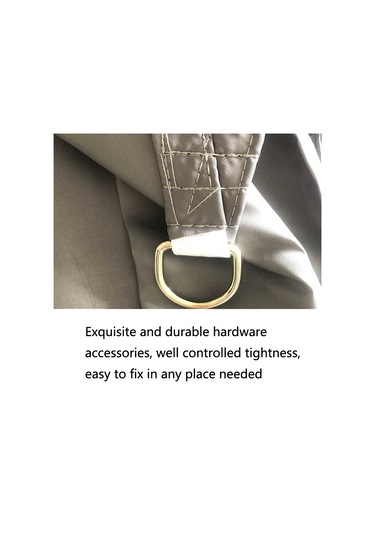 Sones Üçgen Açık Bahçe Güneşlik Yelken Su Geçirmez Anti-uv Gölgelik Bej 4m X 4m X 5.7m Bej