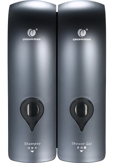 Chuangdıan Sabunluk 300 Ml 2 Hıçbır Sondaj Duvara Monte Çift,gri Diğer