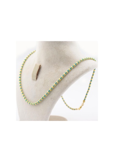 Pigado 925 Ayar Gümüş Dorika Ve Firuze Doğaltaş Kolye Gümüş