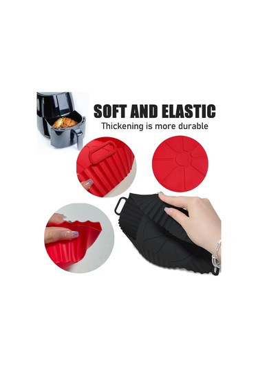 Hava Fritöz Silikon Tenceresi, Hava Fritöz Silikon Sepet Kasesi, Silikon Pişirme Tepsisi Tencereleri 3 İla 5 Qt