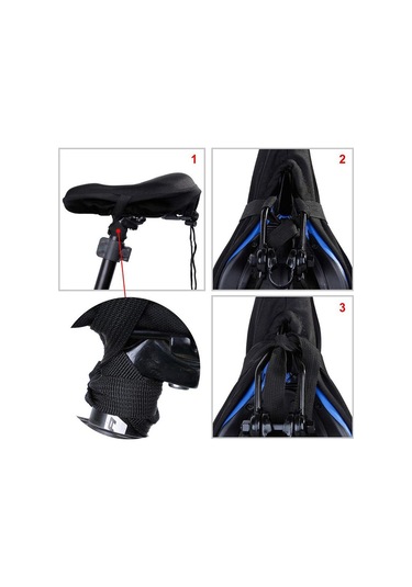 Suntek Bisiklet Koltuğu Kapağı Bisiklet Silikon Yumuşak Jel Siyah