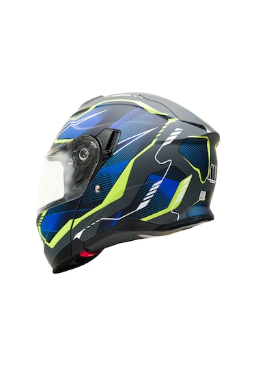 My Helmets Mks002-egby Güneş Vizörlü Şeffaf Çene Açılır Motosiklet Kaskı