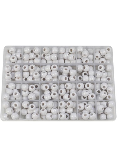 Suntek 240x Midilli Boncuk Kiti Saç Boncukları Dıy Örgü Beyaz Beyaz