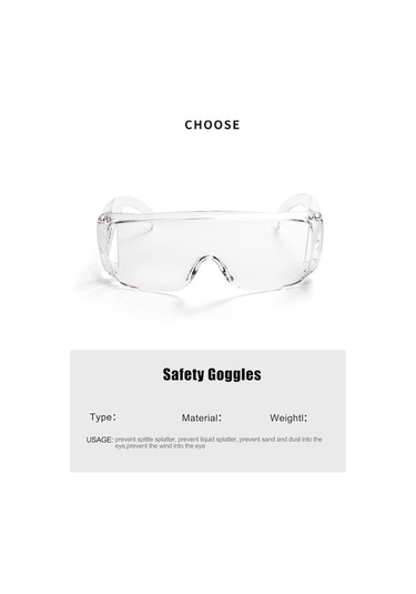 Trendooze Çizilmeye Dayanıklı Güvenlik Gözlüğü Katmanlı Korumalı, Açık Göz Koruması-1 Çifti