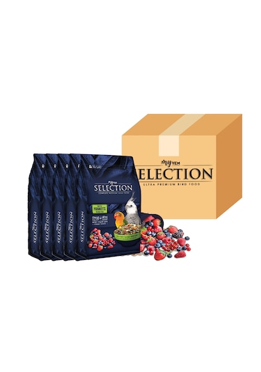 Myyem Selection Gerçek Meyve Parçalı Paraket Yemi 1kg 5 Li Pake