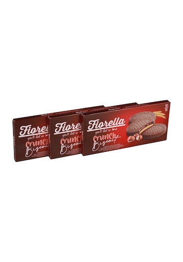 Fiorella Fındık Kremalı Çikolatalı Bisküvi 22,5 Gr. 3 lü (3 Paket)