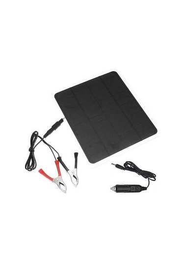 Opulentliving 20w Monokristal Güneş Paneli - Kamp Seyahat Hafif Taşınabilir Şarj Çözümü Siyah Siyah