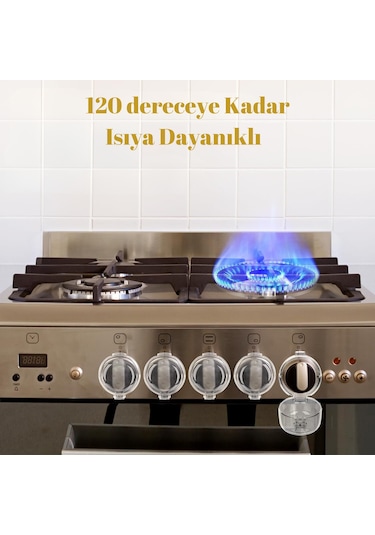 2 Adet Iz Bırakmaz Montajsız Ocak Ve Fırın Gaz Düğmesi Kapatıcı Çok Renkli