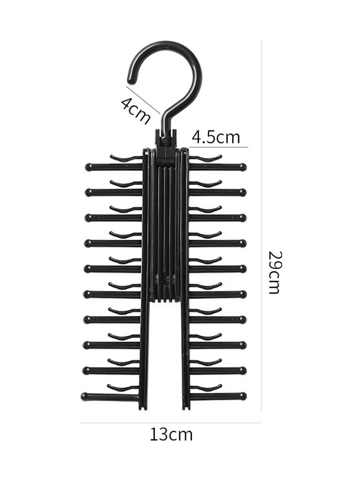Dianziye Evde Kullanim Icin Degistirilebilir 20 Sira Askili Kemer, Kravat, Atkı Ve Etek Dısı Disı Goruntuleme Rafı - Kolay Kullanim Ve Dayanikli Malzeme Siyah
