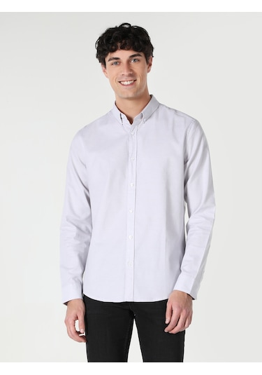 Colin's Slim Fit Taş Erkek Uzun Kol Gömlek CL1048576_Q1.V1_STN