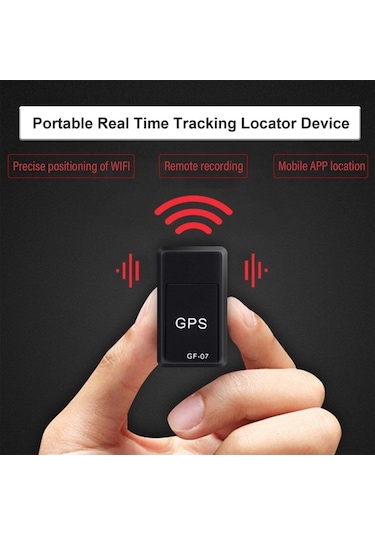 Elmpaly Küçük Gps Takip Cihazı - Araba, Çocuk, Yaşlılar İçin Siyah, Gerçek Zamanlı Konum Takip Siyah
