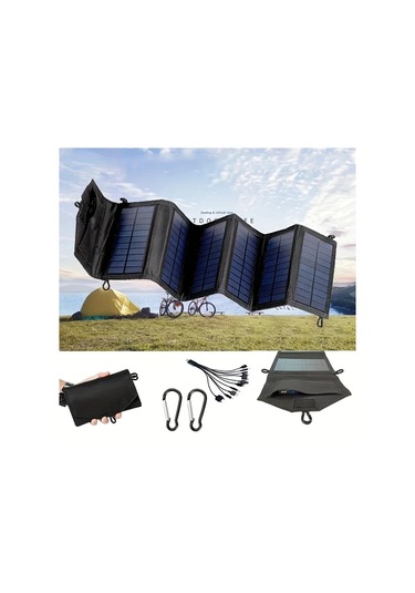 Xuweiwei Monokristal Silikon Katlanabilir 45w 6lı 1 Arada Tasinabilir Solar Panel Kamp Usb Sarj Laptop İphone Telefon Fan El Feneri