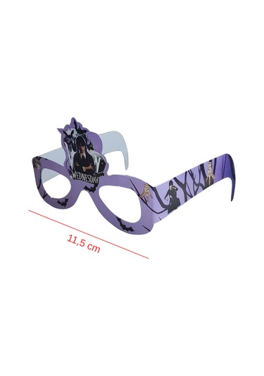 Wednesday Temalı Kağıt Gözlük 6 Adet Parti Gözlüğü Tüm Yaşlar