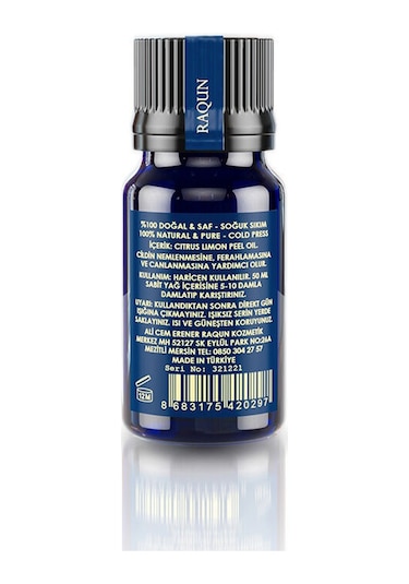 Raqun Aromaterapi Limon Uçucu Yağı 10 Ml Karışık