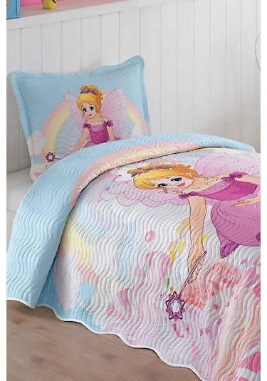 Örtüm Pinkgirl Tek Kişilik Kapitone Yatak Örtüsü Takımı - Pembe