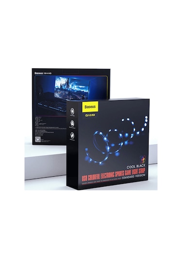 Game Light Rgb 5050 Esnek Oyuncu Pc Led Şerit Işık 5W1 5 M Siyah