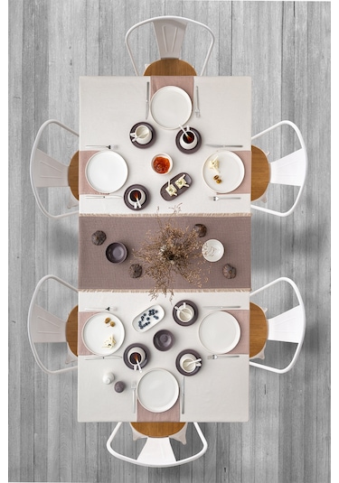 Emsan Parla 32 Parça 6 Kişilik Kahvaltı Takımı Gri Beyaz Beyaz - Gri