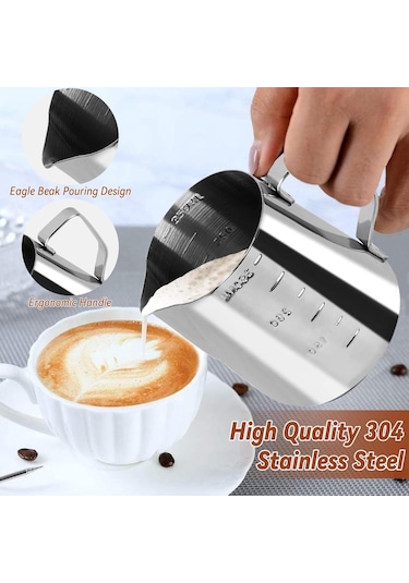 Mufunye Profesyonel 22 Parça Barista Seti: Espresso Temizleyici, Süt Köpürtücü Ve Kahve Sanatı Aletleri Siyah