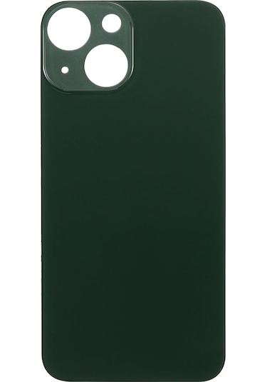 Apple Uyumlu iPhone 13 Mini Logolu Arka Pil Batarya Kapağı, Lens Hariç. Yeşil