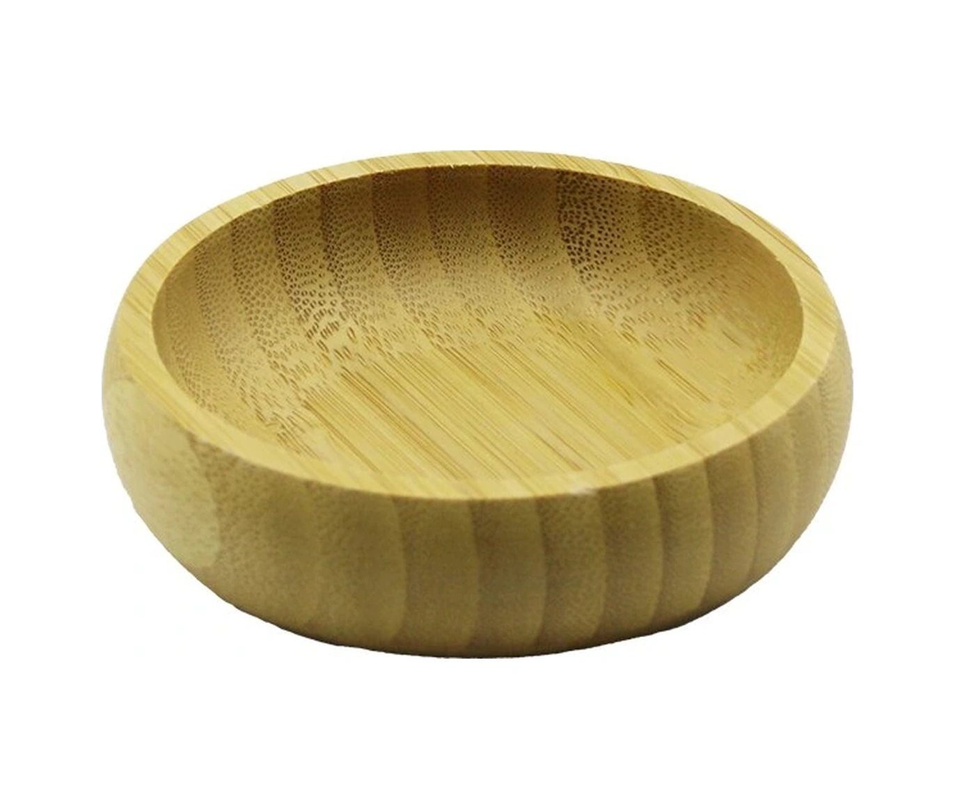 Tekli - Mini 8.5cm Ahşap Bambu Çerezlik - Lokumluk Kase Kahverengi