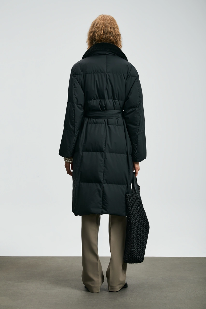 Lufian Hermes Kaz Tüyü Kadın Mont Siyah Siyah 122120048100100 Siyah Lufian Hermes Kaz Tüyü Kadın Mont Siyah Siyah 122120048100100 Siyah