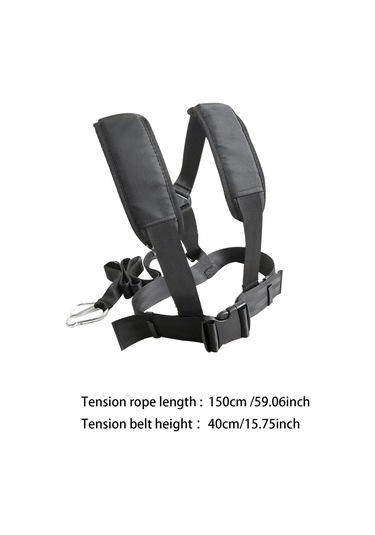 Suntek Lastik Çekme Koşum Takımı Futbol Antrenmanı Çeviklik Siyah