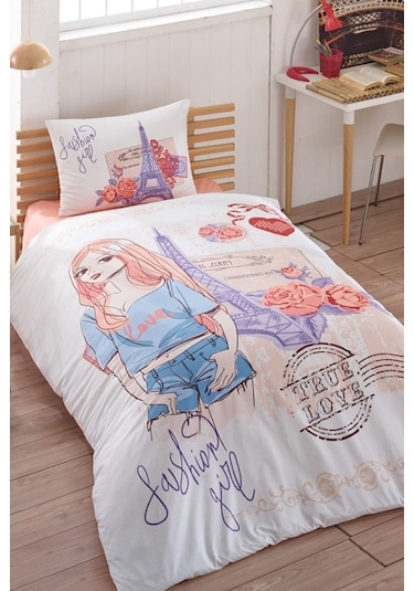 Taç Kristal Tek Kişilik Ranforce Nevresim Takımı - Fashion