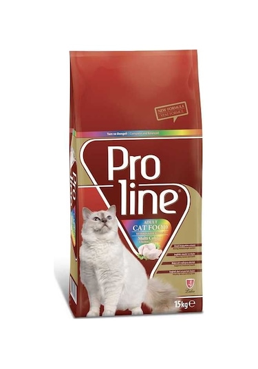 Proline Multi Colour Renkli Taneli Tavuklu Yetişkin Kedi Maması 15 KG