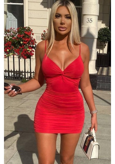 Pink Life Askılı Sandy Mini Kırmızı Elbise Kırmızı