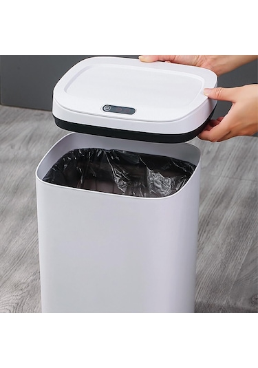Antibakteriyel Atık Kutusu - Mutfak İçin Akıllı İndüksiyon Süt Beyazı