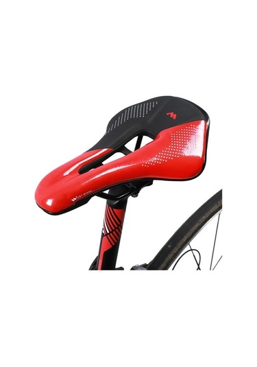 Novahub West Bıkıng Bisiklet Selesi Yedek Yumuşak Pu Deri İçi Boş Koltuk Minderi Mtb Dağ Bisikleti Yol Bisikleti İçin-siyah/kırmızı Altın