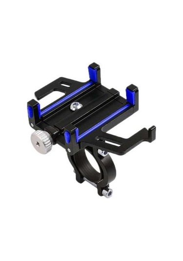 Ebitda Alüminyum Motosiklet Bisiklet Telefon Tutucu, Mavi, Navigasyon Destekli, Çap 22-32mm Mavi